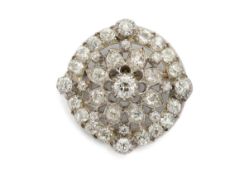 Antique 9ct Gold 4.7ct Diamond Pendant Brooch