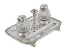 Victorian Silver Inkstand