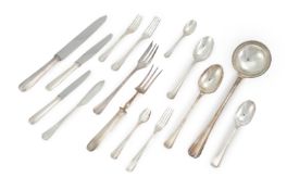 Christofle Art Deco Boreal Silver Plated 12 Place Flatware