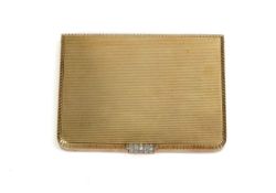 Art Deco 14ct Yellow Gold and Diamond Compact