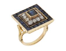 18ct Gold, Diamond and Sapphire Ring