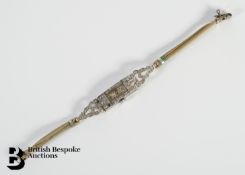 Art Deco Platinum and Diamond Cocktail Watch