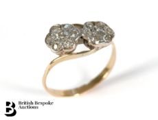 18ct Yellow Gold Cross Over Ring