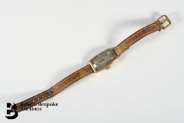 Vintage Lady's 9ct Gold Omega Tank Wrist Watch