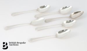 Six Georgian Silver Tablespoons