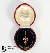 Edwardian Seed Pearl Floral Pendant