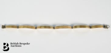 18ct Yellow & White Gold Solid Bracelet