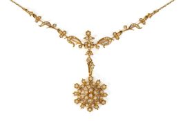 Edwardian 18ct Seed Pearl Necklace