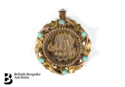 14ct Gold and Turquoise Pendant
