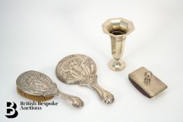 Art Noueau Silver Vanity Set