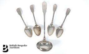 Scottish Silver Table Spoons and Ladle