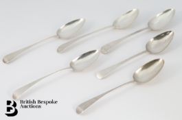 Six Georgian Silver Tablespoons