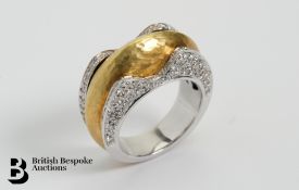 Bespoke 18ct Yellow & White Gold, Diamond Ring