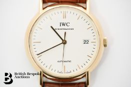 18ct Gold Gentleman's IWC Portofino Wrist Watch 2005