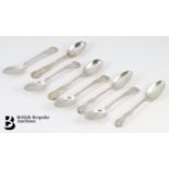 Six Silver Teaspoons