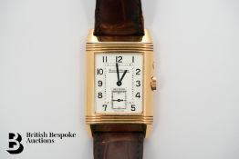 Jaeger Le Coultre 18ct Rose Gold Duo Faced Gentleman's Wrist Watch 2003