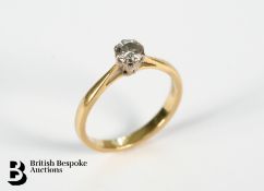 18ct Gold Solitaire Diamond Ring