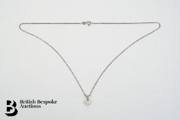 White Gold Diamond Cluster Pendant