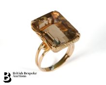 18ct Gold Smokey Quartz Ring