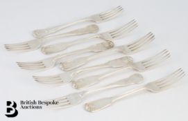 Miscellaneous Victorian Large Silver Forks