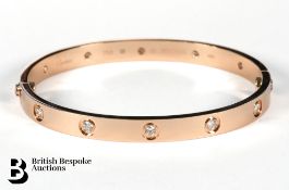 18ct Gold Cartier Diamond Bangle