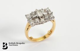 18ct Yellow Gold Diamond Cluster Ring 2.10cts