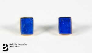 Pair of 18ct Gold Lapis Lazuli Ear Studs