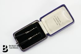 Jet and Diamond Earrings