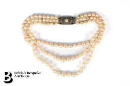 Three Strand Pearl Choker