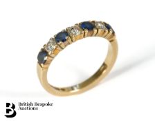 18ct Yellow Gold Diamond and Sapphire Ring