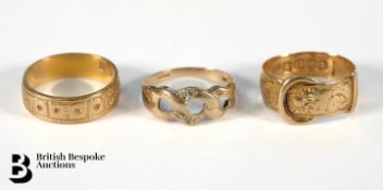 Three Miscellaneous Gold Rings
