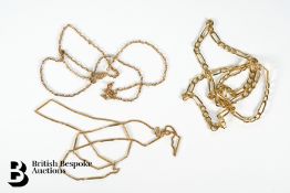 Three 9ct Gold Chains