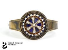 Victorian 14ct Gold and Enamel Bangle
