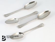 Four Georgian Silver Tablespoons