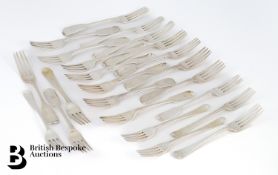 Silver Small Forks - Fiddle Pattern