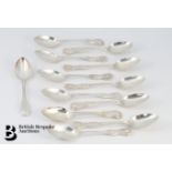 Georgian and Victorian Silver Dessert Spoons