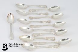 Georgian and Victorian Silver Dessert Spoons