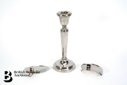 Silver Candlestick and Candle Holders