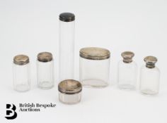 Silver and Glass Vanity Jars