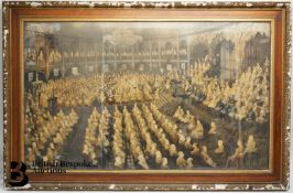 Large Victorian Mixed Media of London Based Masonic Lodges