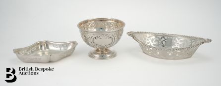 Three Silver Bon Bon Bowls