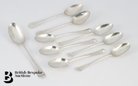 Six George II Silver Dessert Spoons