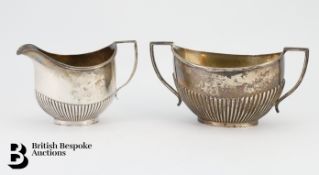 Silver Sugar Bowl and Milk Jug