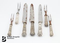 Silver Handled Carving Implements