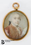 George II Portrait Miniature Signed J. Scouler 1755