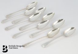 Six Georgian Silver Tablespoons