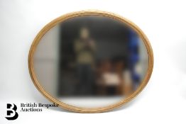 Gilt Wood Oval Mirror