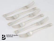 Six Silver Table Forks