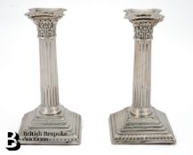 Pair of Silver Candlesticks