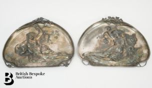 Pair of Art Nouveau WMF Wall Plaques